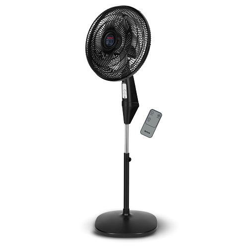 Tefal Silence Force Stand Fan with Remote Control, 16 Inch, 3 Speeds, Black - VG4130EE